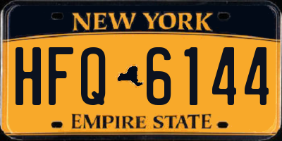 NY license plate HFQ6144