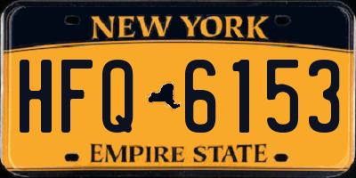 NY license plate HFQ6153