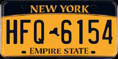 NY license plate HFQ6154