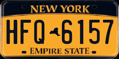NY license plate HFQ6157