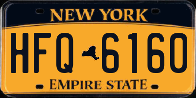 NY license plate HFQ6160