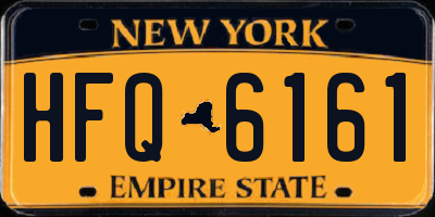 NY license plate HFQ6161