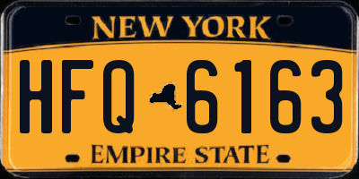 NY license plate HFQ6163