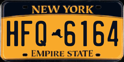 NY license plate HFQ6164