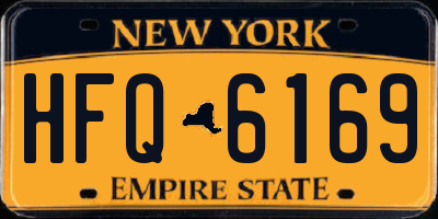 NY license plate HFQ6169