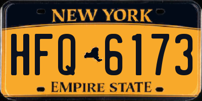 NY license plate HFQ6173