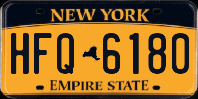 NY license plate HFQ6180