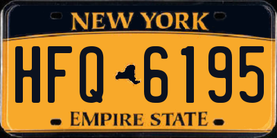 NY license plate HFQ6195