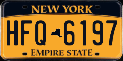 NY license plate HFQ6197