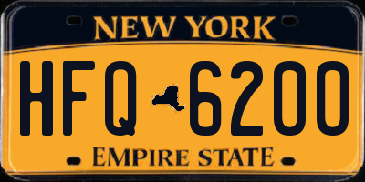 NY license plate HFQ6200