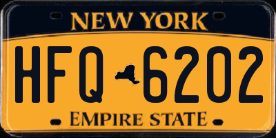 NY license plate HFQ6202