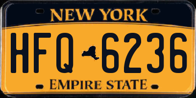 NY license plate HFQ6236