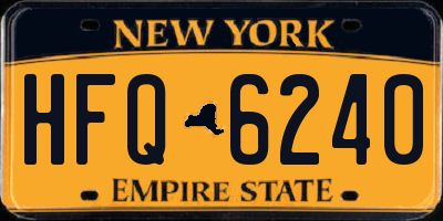 NY license plate HFQ6240