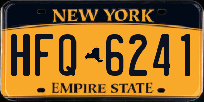 NY license plate HFQ6241