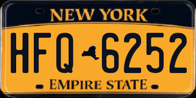 NY license plate HFQ6252