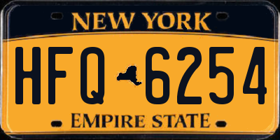 NY license plate HFQ6254