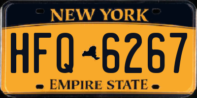 NY license plate HFQ6267