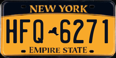 NY license plate HFQ6271