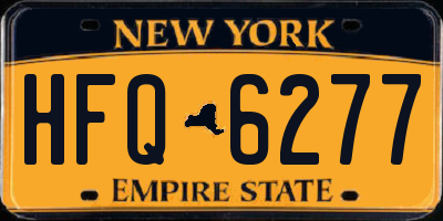 NY license plate HFQ6277