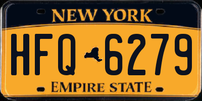 NY license plate HFQ6279