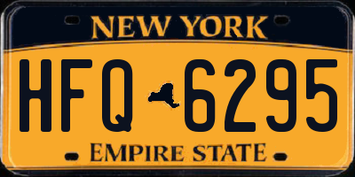 NY license plate HFQ6295