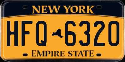 NY license plate HFQ6320