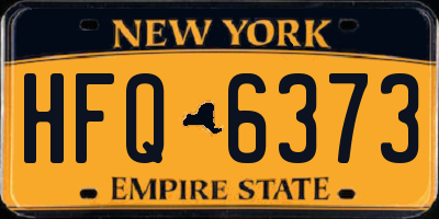 NY license plate HFQ6373