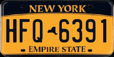 NY license plate HFQ6391