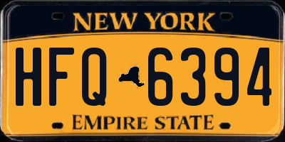 NY license plate HFQ6394