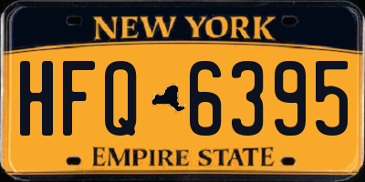 NY license plate HFQ6395
