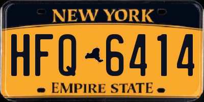 NY license plate HFQ6414