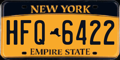 NY license plate HFQ6422