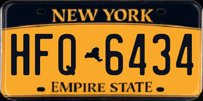 NY license plate HFQ6434