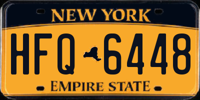 NY license plate HFQ6448