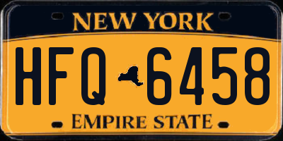 NY license plate HFQ6458