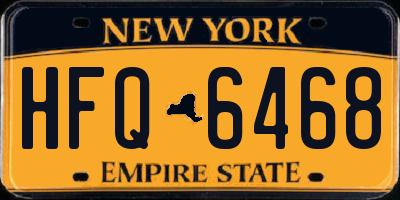 NY license plate HFQ6468