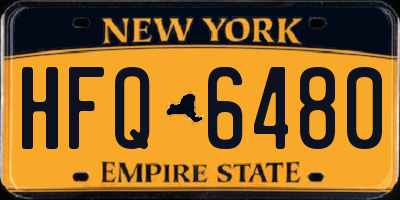 NY license plate HFQ6480