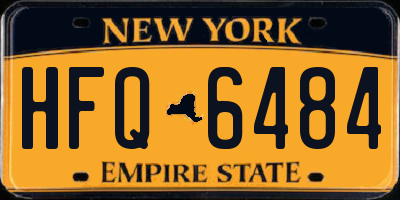 NY license plate HFQ6484