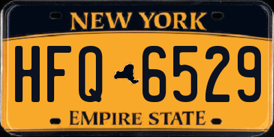 NY license plate HFQ6529