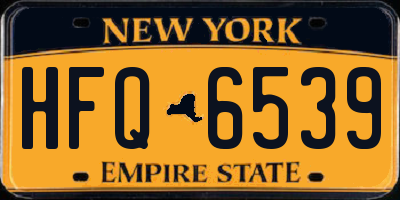 NY license plate HFQ6539