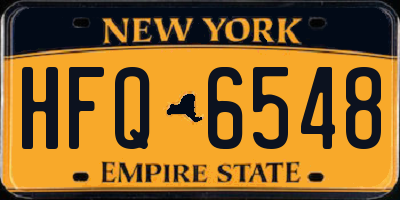 NY license plate HFQ6548