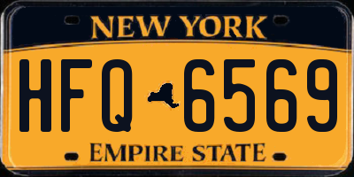 NY license plate HFQ6569