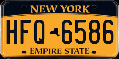 NY license plate HFQ6586