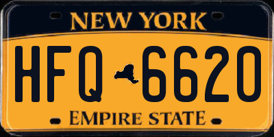 NY license plate HFQ6620