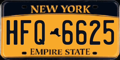 NY license plate HFQ6625