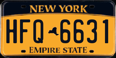 NY license plate HFQ6631