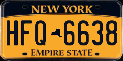 NY license plate HFQ6638