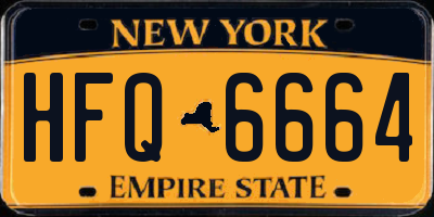 NY license plate HFQ6664