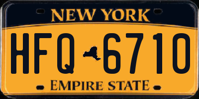 NY license plate HFQ6710