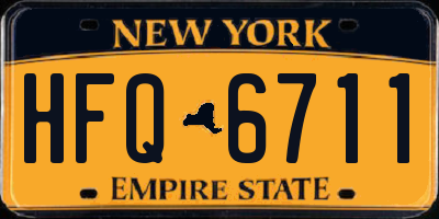 NY license plate HFQ6711